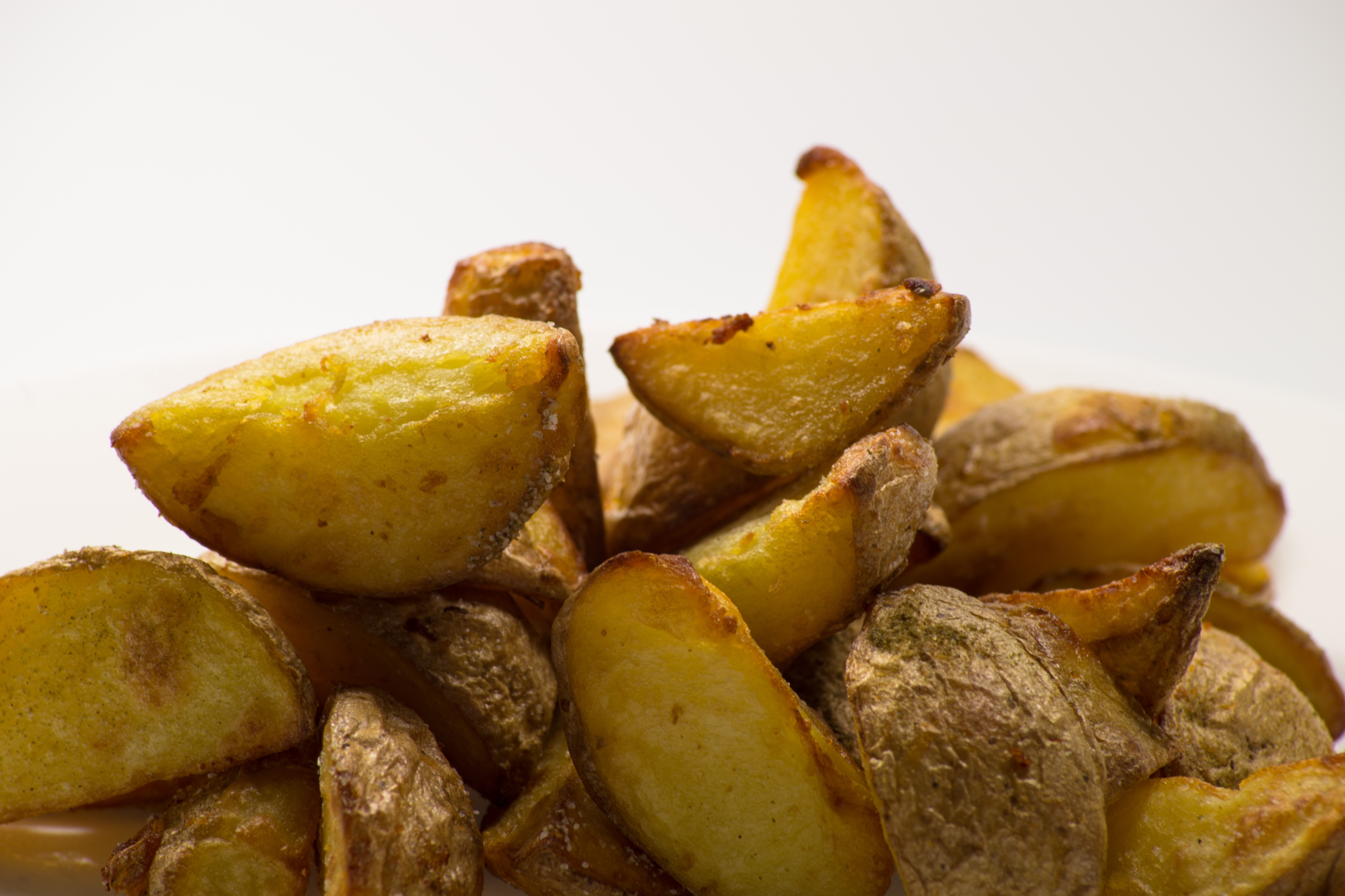 Beautiful potatoe wedges pile